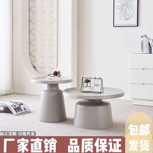 Creative high-end wrought iron coffee table small apartment Nordic living room home modern simple household round martini combination