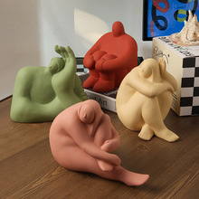 貝漢美創意人物擺件 客廳酒櫃居家軟裝飾品陶瓷抽象藝術擺件批發