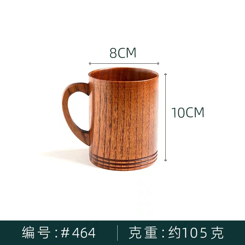 Taza de madera de jujube carbonizada de gran tamaño, creativa, para vino, cerveza, té, con caja de regalo, de madera maciza carbonizada, para exportación.