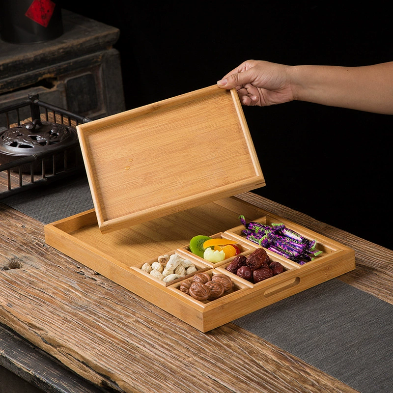 Чайный поднос Бамбуковый набор из шести предметов Набор из семи предметов Поднос для чая Большой поднос для чая Поднос для фруктов Комбинированный столик для сухого замачивания Маленький чайный поднос