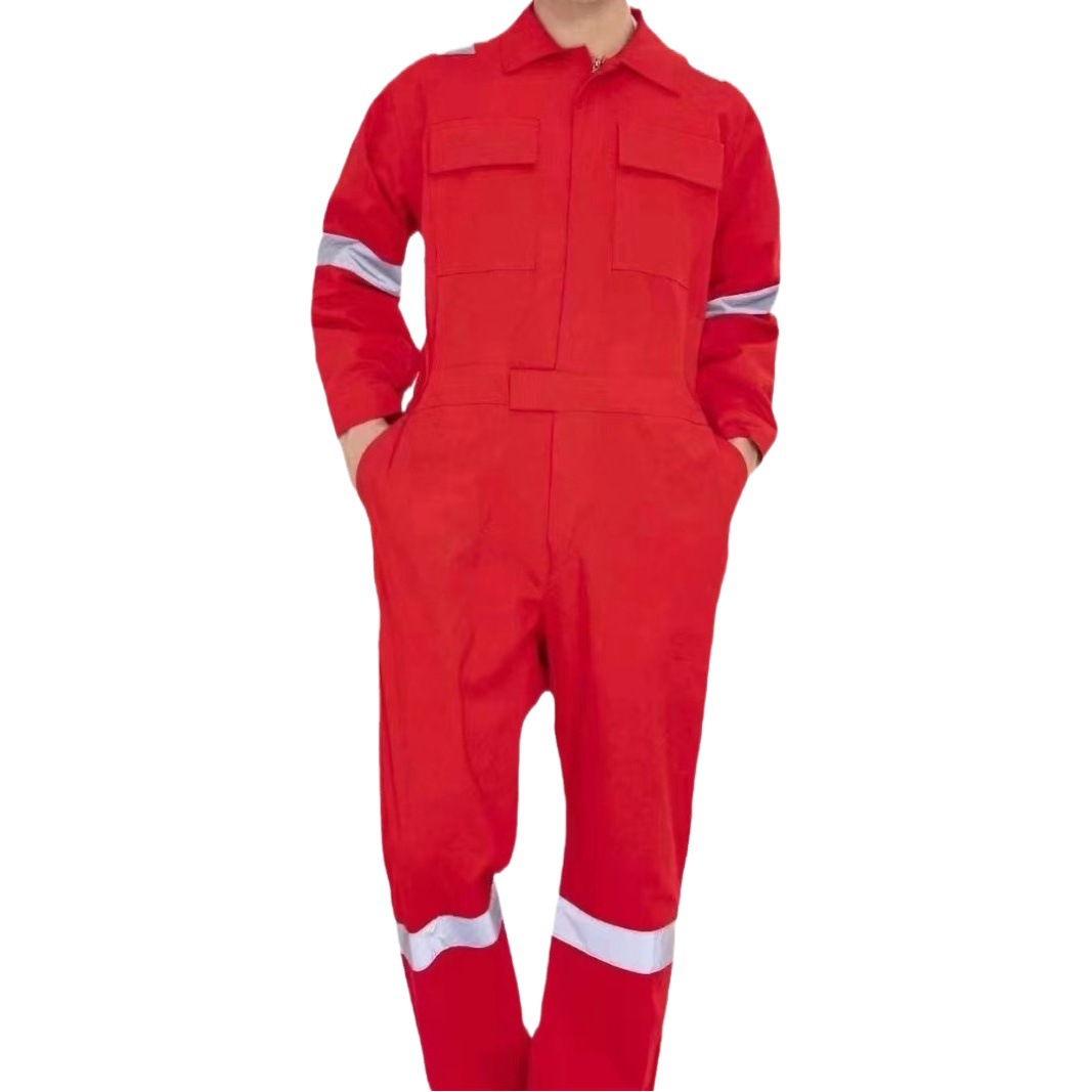 Fuente algodón puro hilo de poliéster algodón poliéster reparación de automóviles resistente a la suciedad y al desgaste ropa protectora de soldadura eléctrica ropa de trabajo a prueba de polvo traje de una pieza