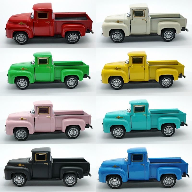 Retro vintage car Xiaohong to deliver the same truck toy vintage car alloy pickup truck Miyagi Xida truck