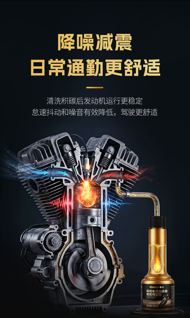 3-pack CarPoo Motorcycle Fuel Additive for Carbon Removal, Specialized Additive to Clean Carbon Deposits in Oil Lines and Boost Power