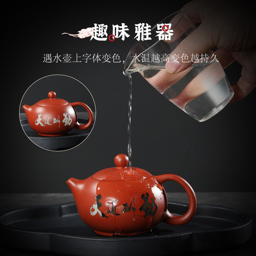 Zhuni purple clay pot Xishi pot Fengming pot color-changing teapot household tea Dahongpao pot handmade ceramic teapot