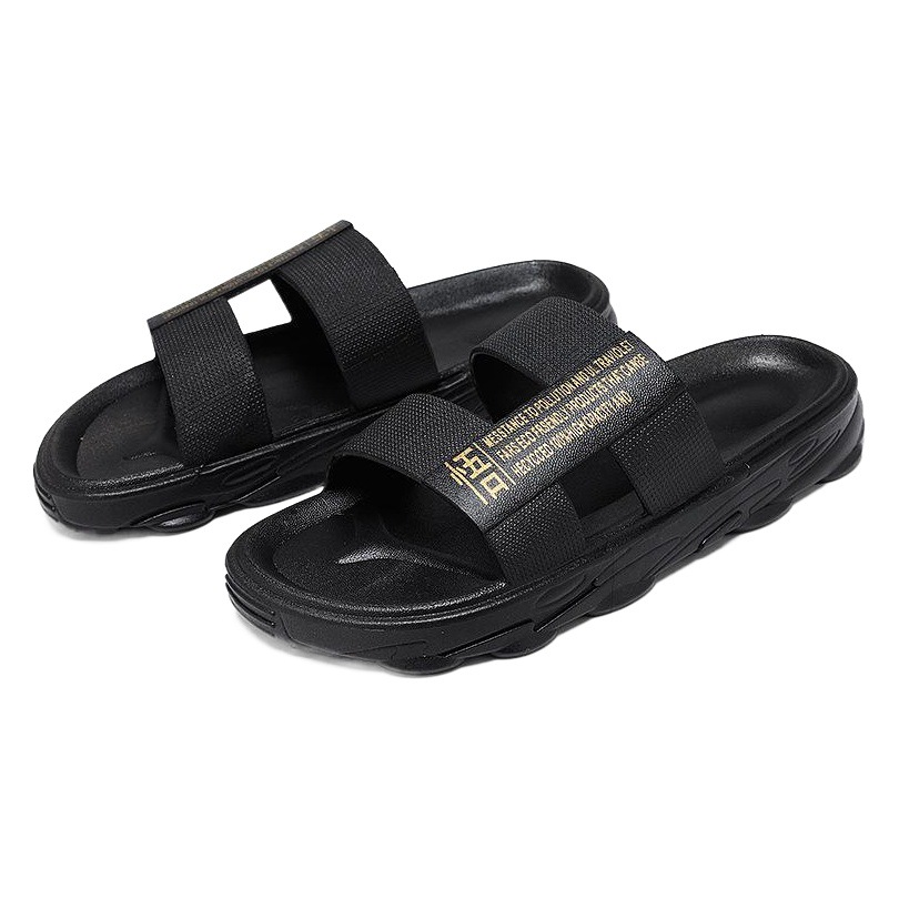 Sandalias de hombre para exteriores, verano, moda, versátiles, de suela gruesa, para casa, deportes, playa, cómodas pantuflas para hombre