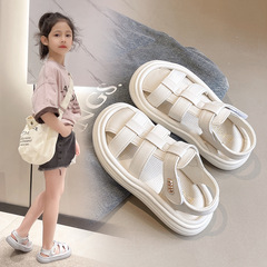 兒童涼鞋包頭運動風輕便羅馬鞋2024夏季新款男童女童鞋中小童軟底