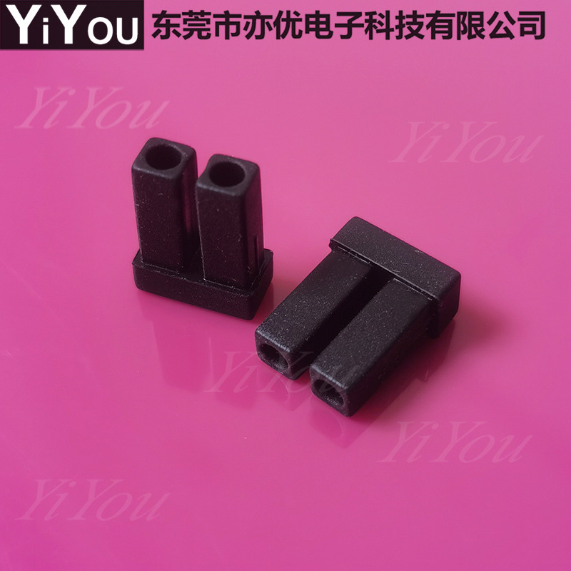 LC光口堵头防尘塞橡胶塞 光纤模块塞子LC光纤防尘塞双纤硅胶塞