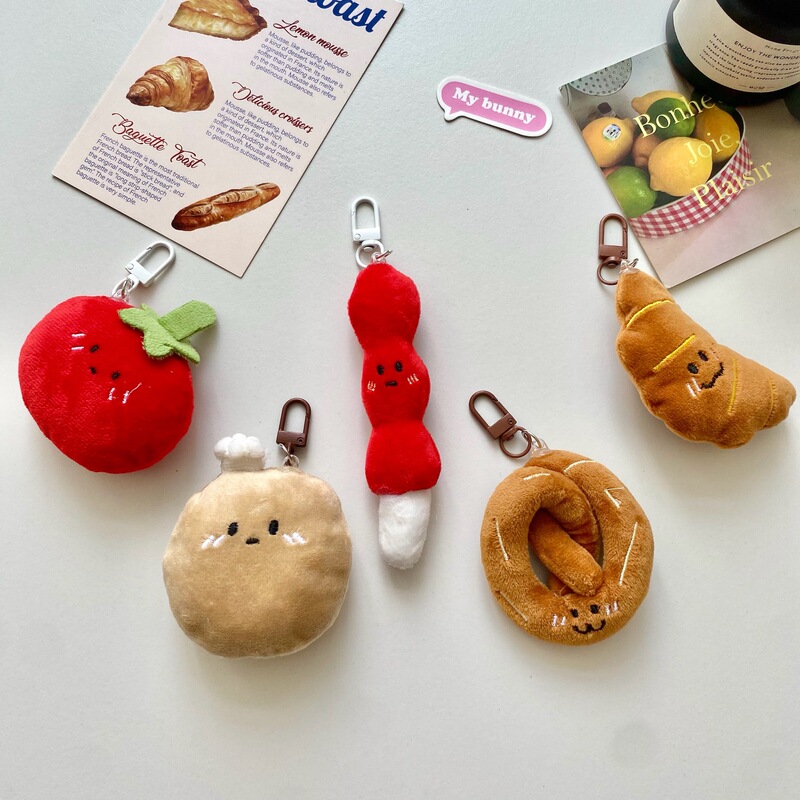 Cartoon Plush Tomato Potato Keychain Tomato Bag Pendant Pendant Bestie Gift Couple Pendant
