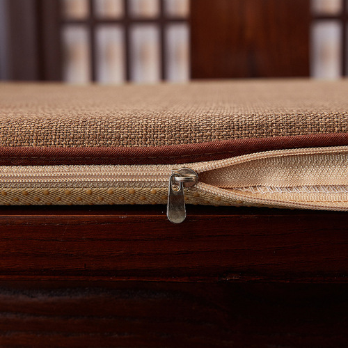 Chinese linen strap seat cushion wholesale U-shaped horseshoe-shaped cotton and linen non-slip breathable dining chair cushion removable and washable chair cushion