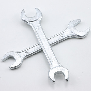 Double-ended open-ended fork, dull-end wrench, external hexagon tool, thickened and lengthened fixed dual-purpose wrench 14 17 19