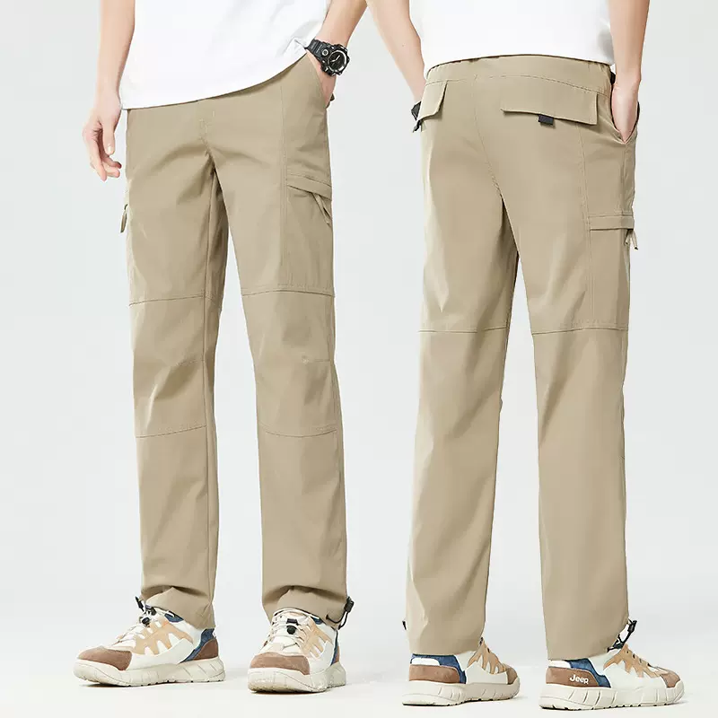 夏季薄款工装多袋裤山系户外冲锋裤男女运动休闲大码宽松速干裤