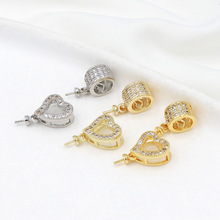 ��ɫ18K�����ʯ΢������朵������������DIY�ֹ������D113