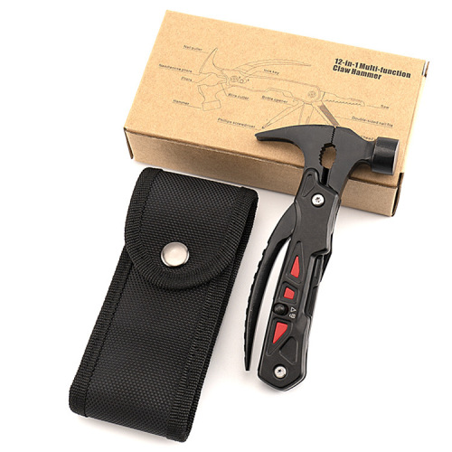 Portable multifunctional claw hammer pliers outdoor camping vehicle repair hammer knife bit combination tool