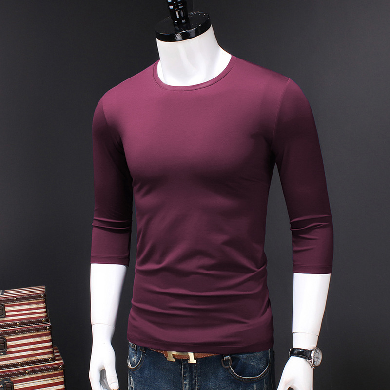 Spring and Autumn Seven-point Sleeve T-Shirt Men's Round Neck Seven-point Sleeve Base Shirt Plus Size Five-point Sleeve Men's Slim Fit Factory Outlet Spring and Autumn Seven-point Sleeve T-Shirt Men's Round Neck Seven-point Sleeve Base Shirt Plus Size Five-point Sleeve Men's Slim Fit Factory Outlet