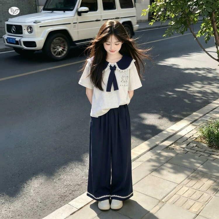 Girls' Casual Suit Summer 2026 New Style Children's Stylish Acade