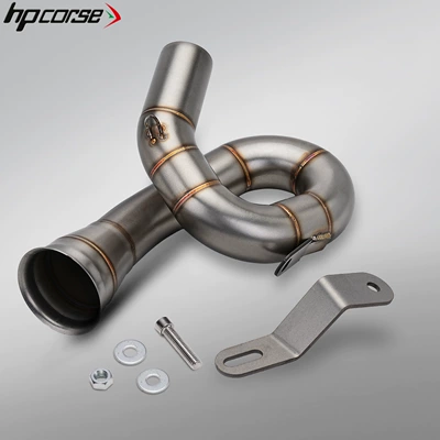 mid-section for non-destructive installation, Motorcycle exhaust pipe