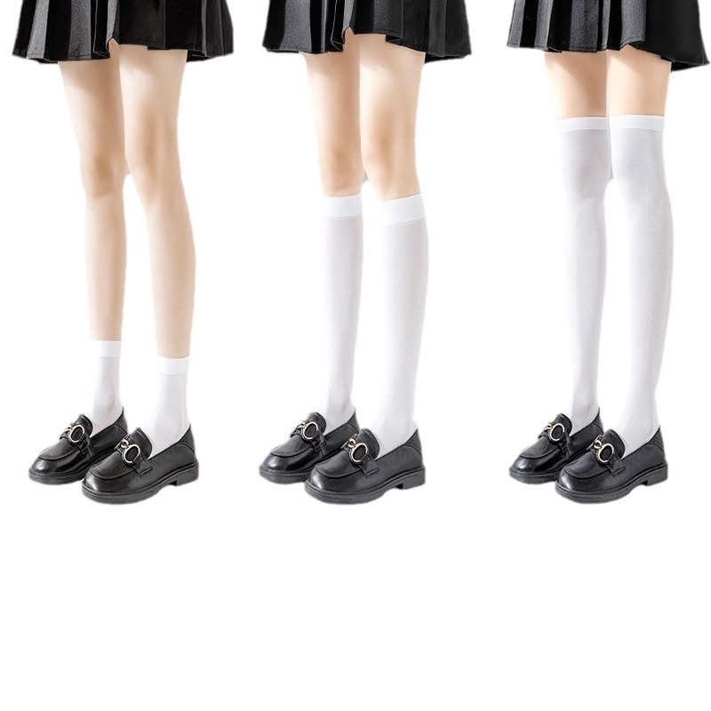 圧力のふくらはぎの靴下の女性の夏の薄いタイプjk黒い膝の靴下の強い圧力のやせた足の春夏の膝の長い筒の靴下の卸売り|undefined