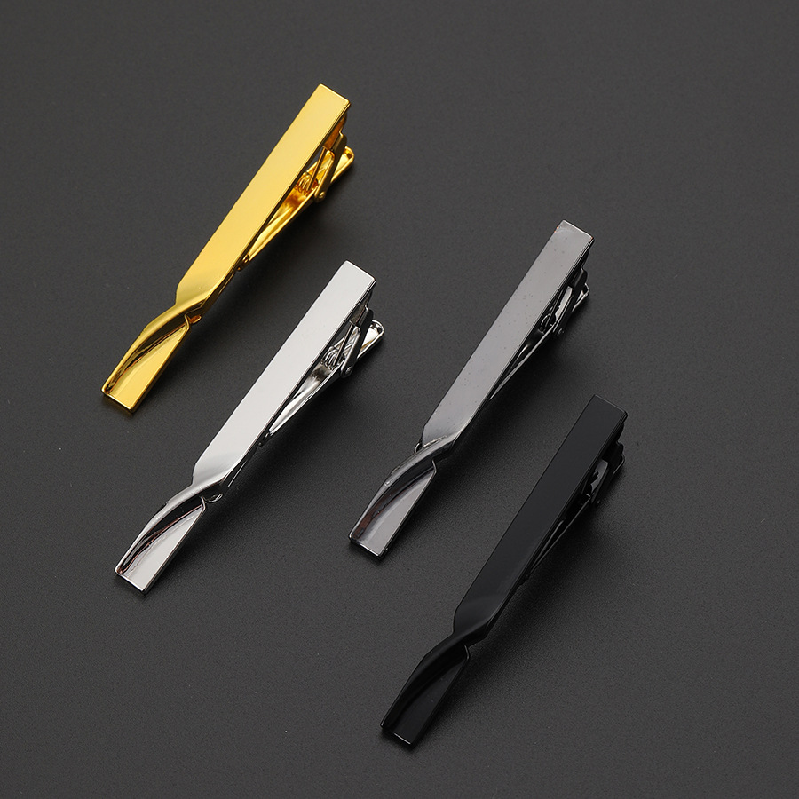 Cross-border new business 4 color tie clip threaded men's shirt clip formal business suit tie clip wholesale