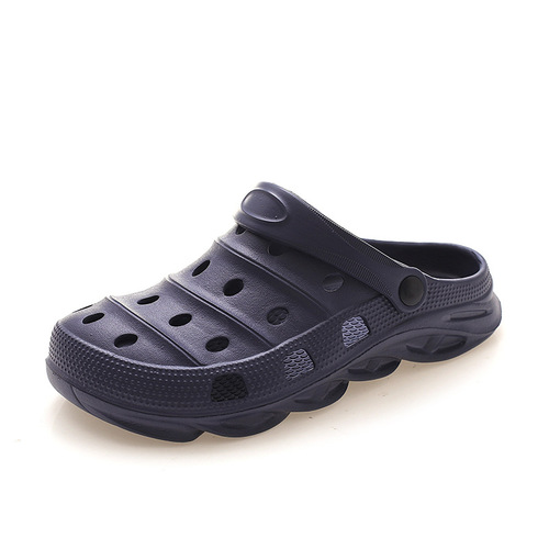 Summer Anti-Slip Garden Toe Shoes Student Nurse Shoes Flat Bottom Holes Shoes Men's Beach Sandals Big Head Slippers Men Summer 