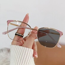 P 15436 Cat Eye Metal Glasses è���۾��� ����ѷ�羳ŷ��