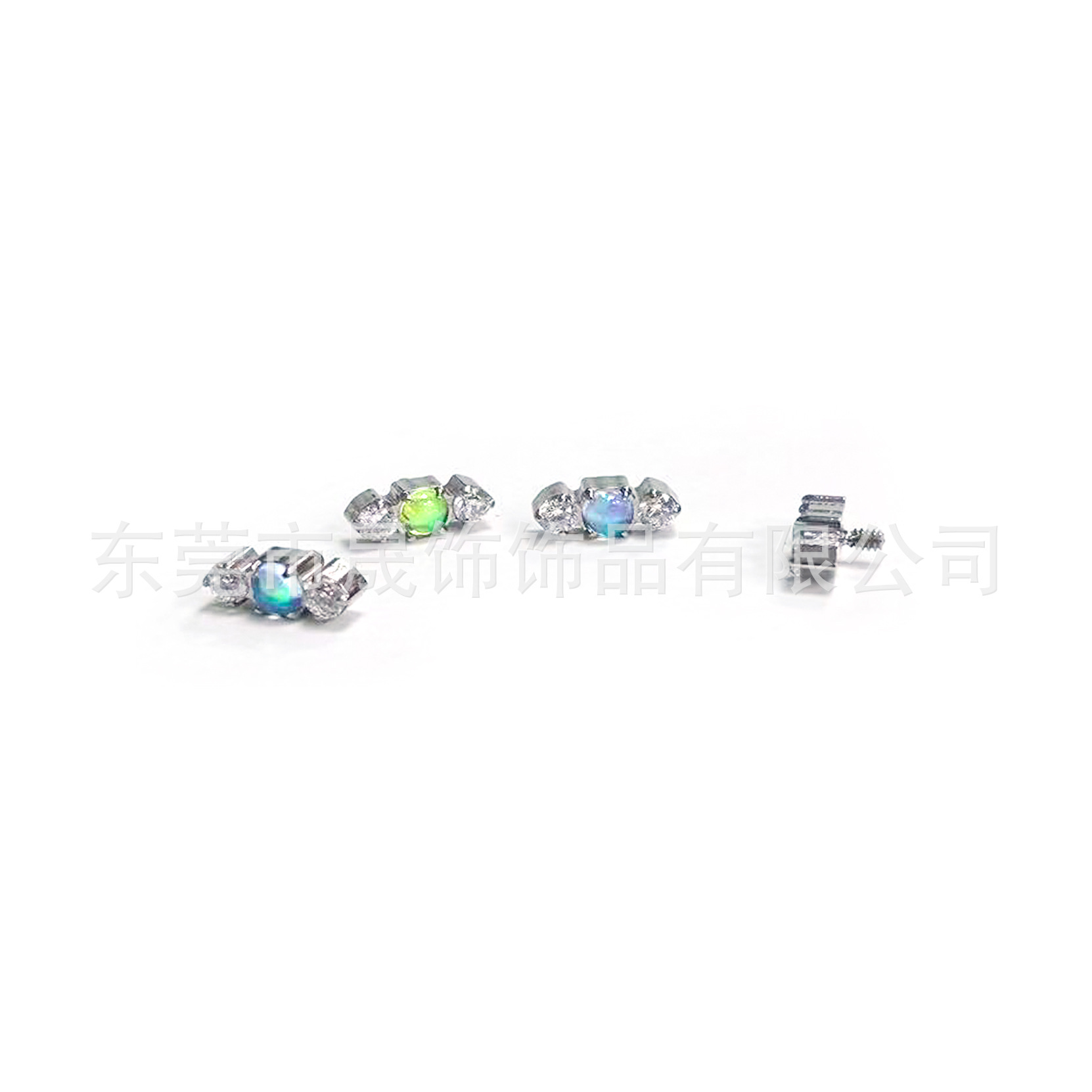 F136 Titanium Alloy 澳宝糖果 Ear Stud Studded 欧泊 Helix Cartilage Stud G23 Titanium Internal Thread Labret Stud Piercing Jewelry