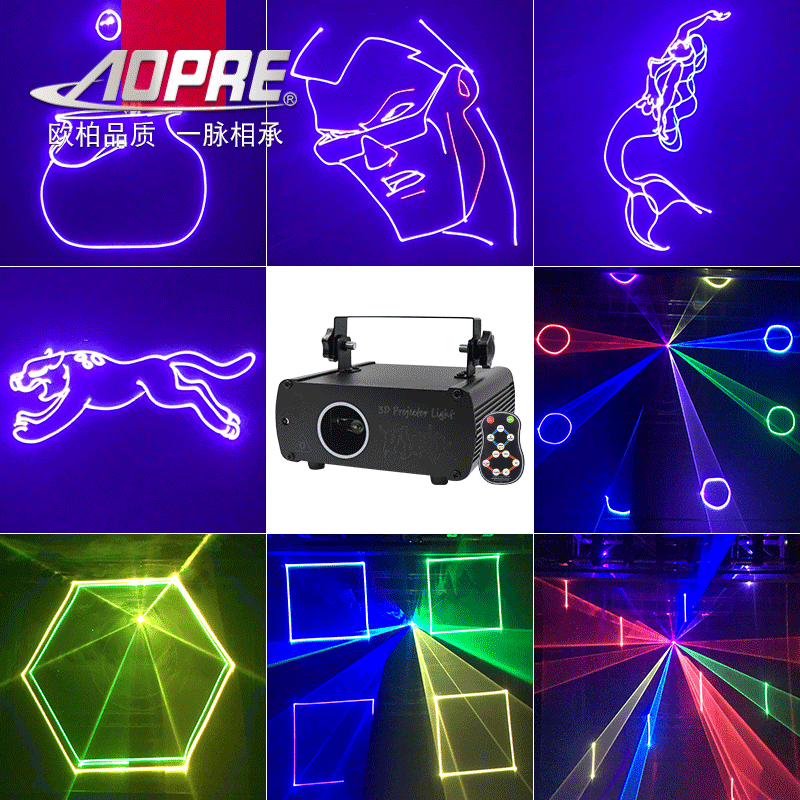 NUEVA luz láser animada 3D con tarjeta TF lámpara de proyección de cielo estrellado lámpara de flash KTV lámpara de atmósfera controlada por voz luz de la etapa