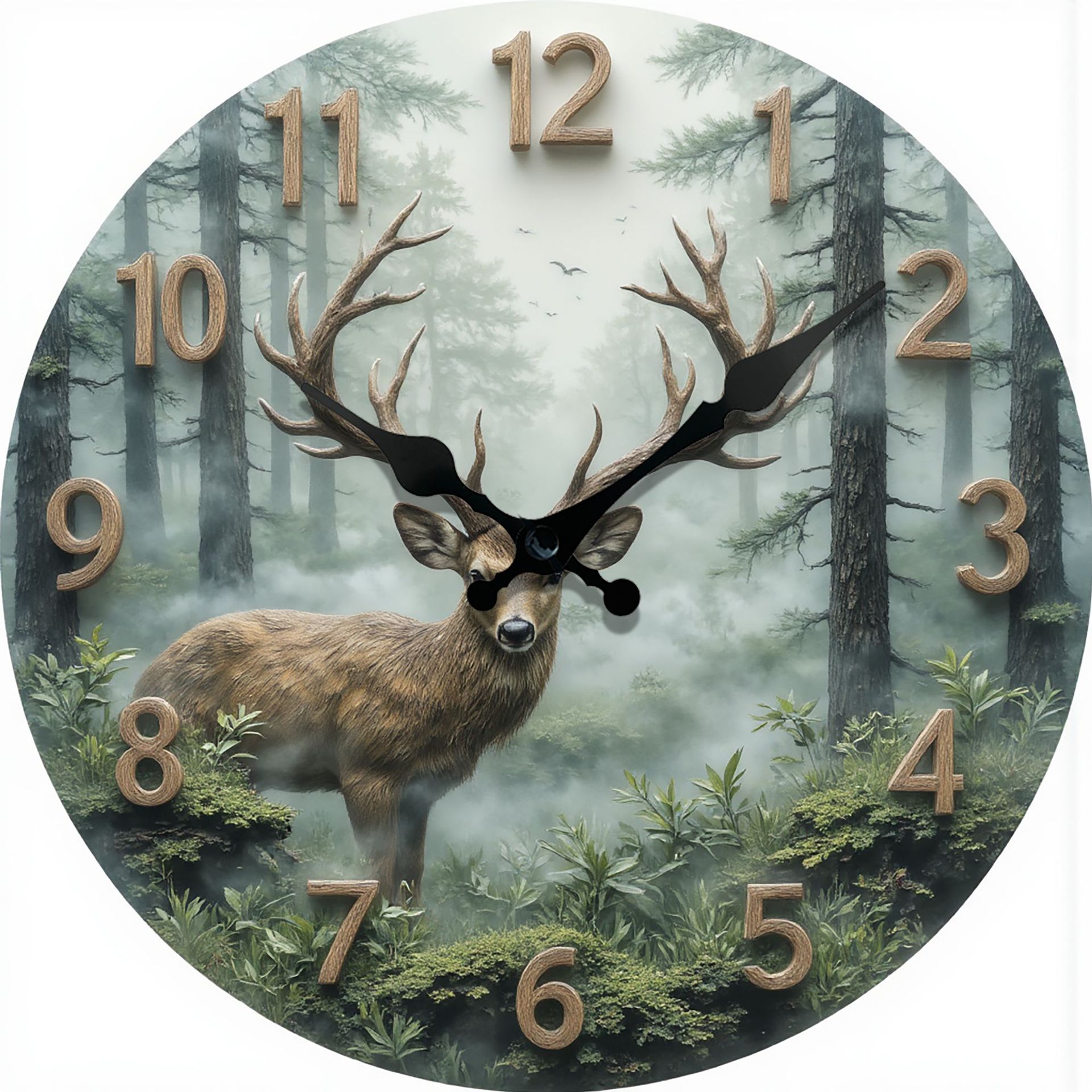 Reloj de efecto pseudo-estéreo nuevo de venta caliente transfronteriza, reloj de estilo de caricatura real, reloj de animales