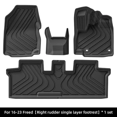 Suitable for 16-24 Honda Freed Right-Hand Drive Cars, Waterproof and Environmentally Friendly Floor Mats, Full Tpe Custom Car-Specific Floor Mats (Universal Foot Pad) - 16-23-right-hand-drive-freed-single-layer-floor-mats