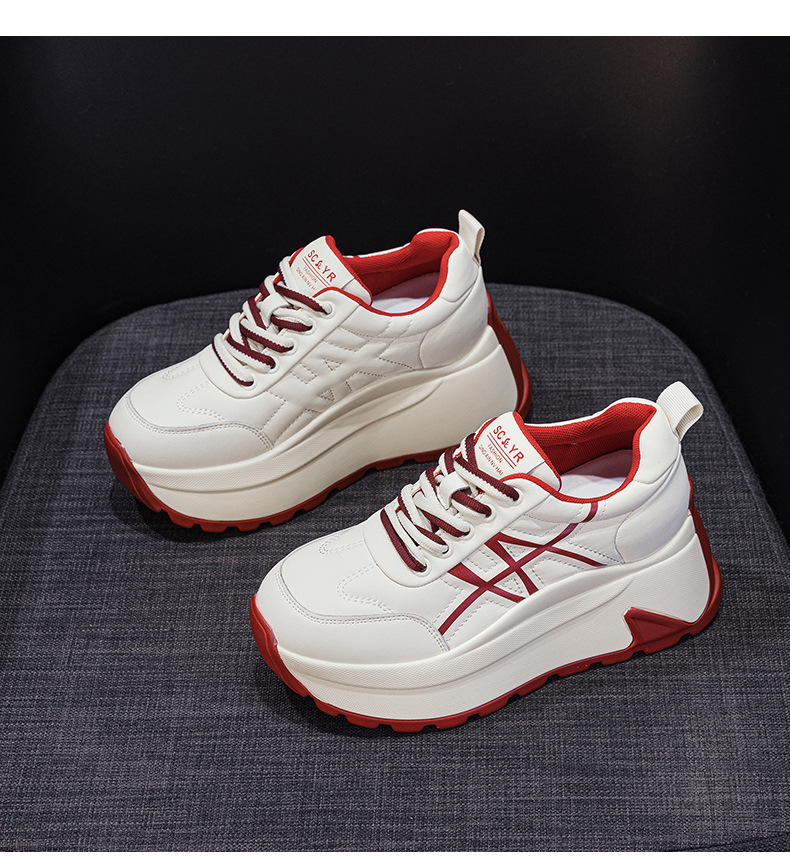 Giày sneaker nữ đế dày chunky phong cách bánh mì tăng chiều cao — M2971-1 màu mơ nhân nhung, M2971 Đỏ Một Lớp, M2971 Đen Một Lớp, M2971 màu mơ, một lớp lót chi tiết 23