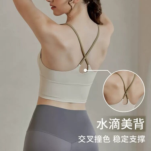 Lulu Sports Bra for Women: Shockproof, High-Impact Running & Yoga Vest—Push-Up Design, Sexy Thin Straps, and Sleek Back Style