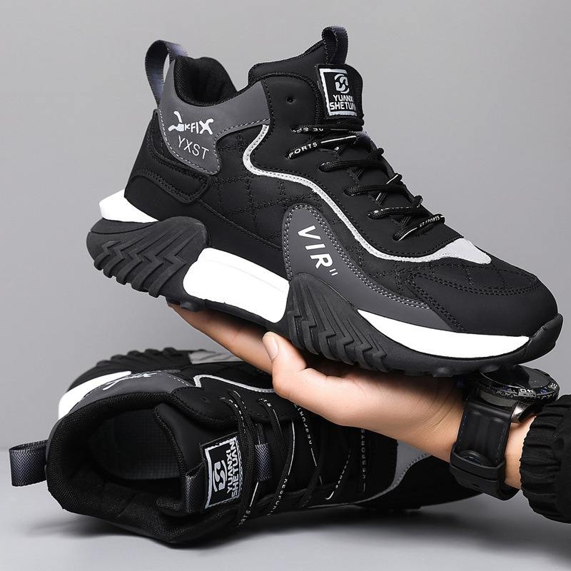 Men's Shoes for Autumn and Winter, High-Top, Soft-Soled, Non-Slip, Fleece-Lined Sports Shoes, Thick-Soled, Lightweight, Casual Running Shoes, Trendy Men's Shoes, Putian Shoes Men's Shoes for Autumn and Winter, High-Top, Soft-Soled, Non-Slip, Fleece-Lined Sports Shoes, Thick-Soled, Lightweight, Casual Running Shoes, Trendy Men's Shoes, Putian Shoes