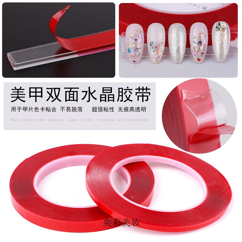 Jelly gel double-sided adhesive nail seamless transparent adhesive environmentally friendly waterproof long-lasting adhesive acrylic display strip color card nail piece Jelly gel double-sided adhesive nail seamless transparent adhesive environmentally friendly waterproof long-lasting adhesive acrylic display strip color card nail piece