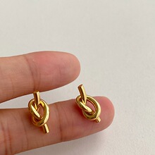 Fashion New Stains Steel Stud Earrings For Women Geometri