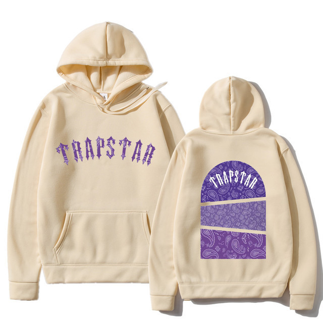 국경 간 폭발성 패션 브랜드 TRAPSTAR 편지 인쇄 여성의 멀티 컬러 따뜻한 스웨터 느슨한 후드 스웨터