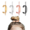 Fashionable metal glossy Chinese hairpin, hairgrip, European style, simple and elegant design