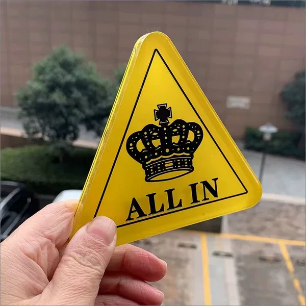 Large Triangle Crown allin Press Card Chips Zhuang Brand Zhuang Pianzhuang