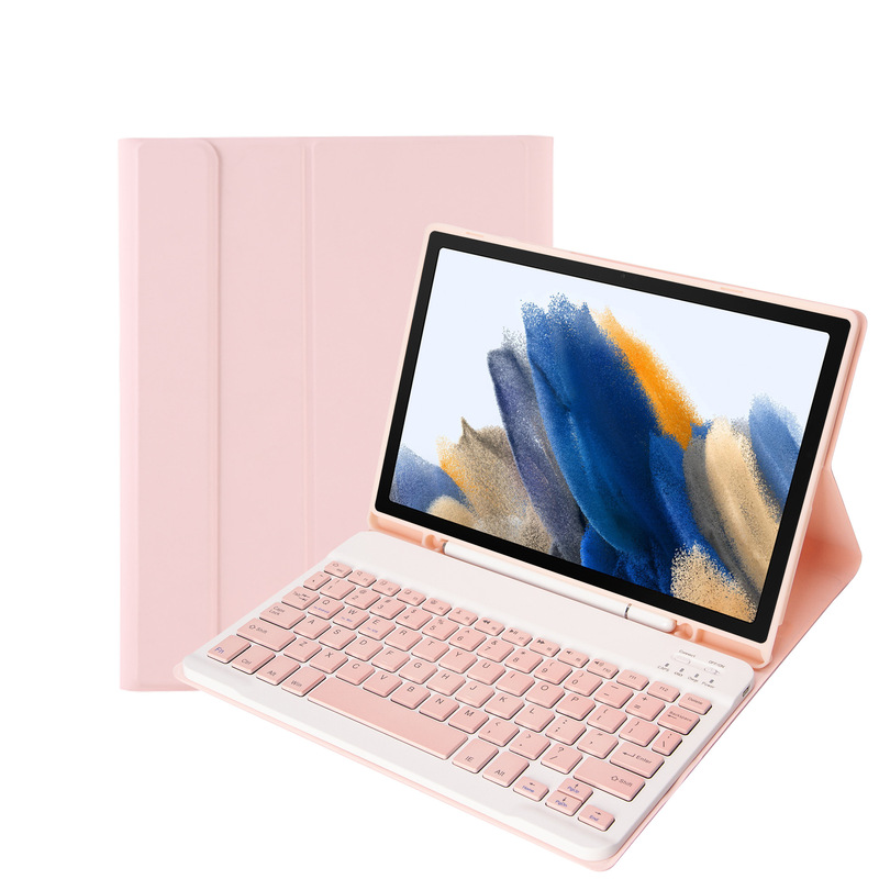 Suitable for Samsung Tab A8 2021 X205/X200 candy color TPU shell pen slot S9 Bluetooth keyboard