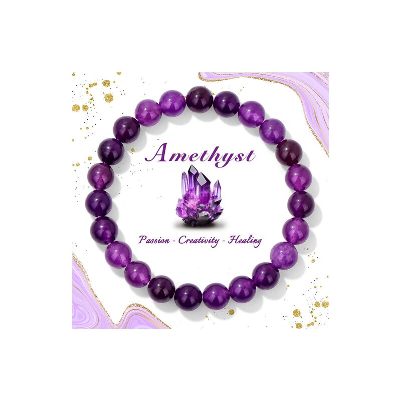 Cross-Border Amazon Best-Selling 4, 6, 8mm Natural Stone Bracelets, Fashionable, Simple, Versatile, Unisex Beaded Bracelets
