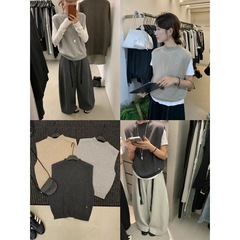 【MISS密思家】自留款！半高领气质金标羊毛背心针织马甲A06702