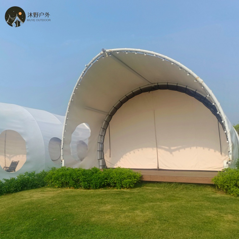 Muye acampar al aire libre tienda de campaña del hotel estructura de acero que acampa salvaje tienda de campaña de lujo campamento residencial tienda de ocio