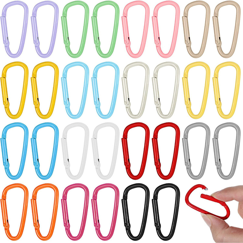 Manufacturer Wholesale No. 5 D-Shaped Colorful Painted Carabiner, Aluminum Alloy Carabiner, Keychain, Earphone Case, Bag Hook Manufacturer Wholesale No. 5 D-Shaped Colorful Painted Carabiner, Aluminum Alloy Carabiner, Keychain, Earphone Case, Bag Hook