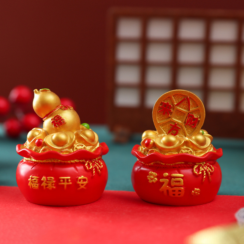 2024年新款福禄平安小摆件招*财纳福创意吉祥树脂工艺品摆件批发-阿里巴巴