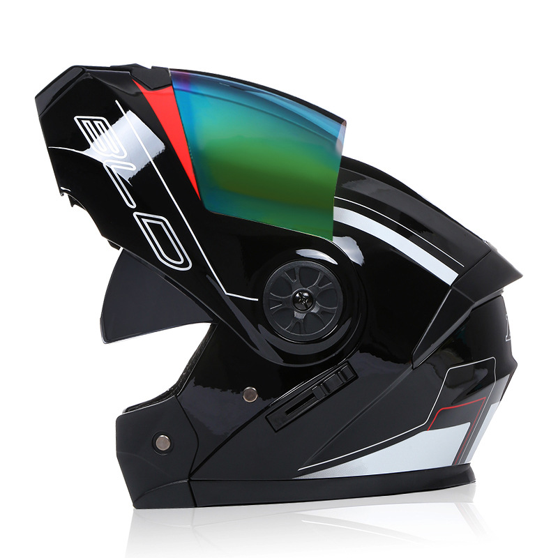 Casco Abatible para Motocicleta de Plástico ABS con Doble Visera para Desplazamientos image 47