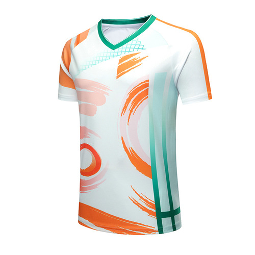  Children's Badminton Clothing Sports Wear Short-sleeved Two-color Table Tennis Apparel Kids' Sportswear Breathable Printed