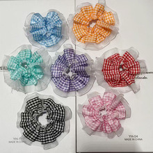 新款毛绒玩偶diy可爱潮格子裙毛绒公仔娃衣棉花娃娃穿搭迷你纱裙