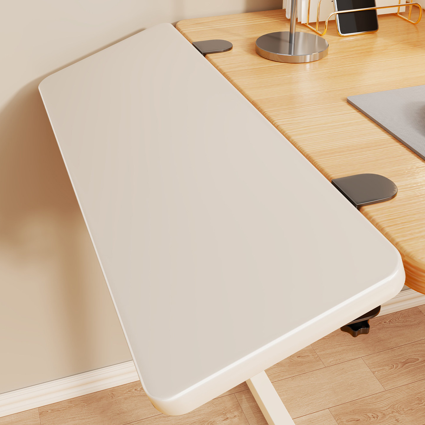 Extensión de Escritorio Plegable de Madera para Oficina