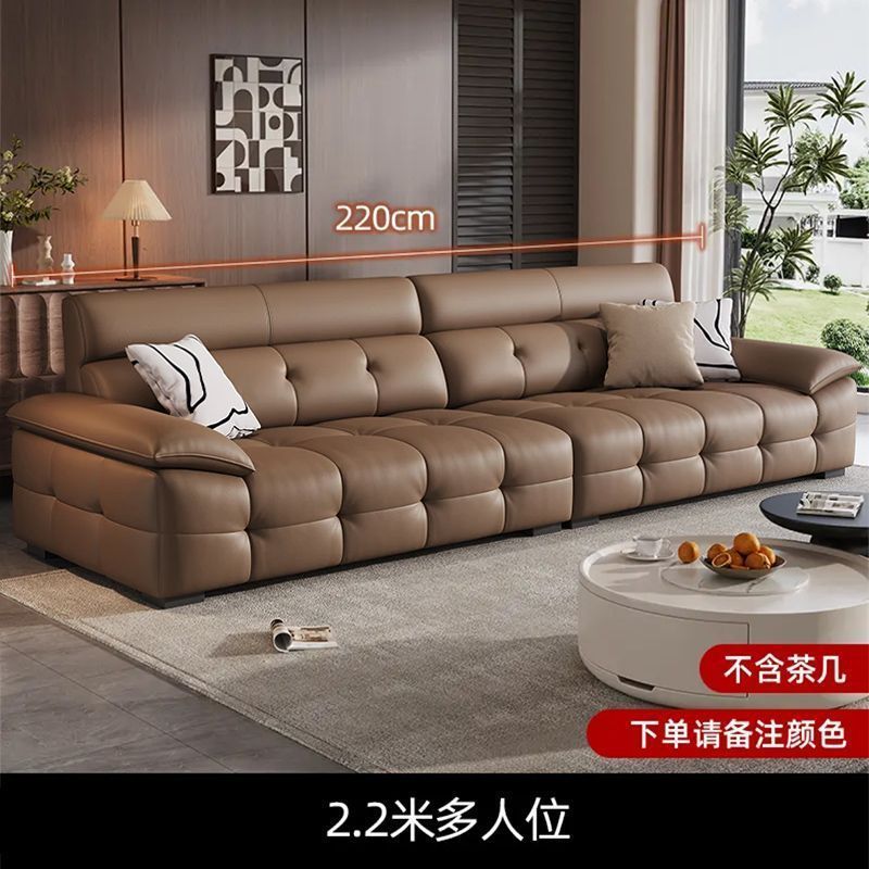 Italian Minimalist Leather Sofa Lawrence Sofa Living Room Cat Claw Leather Sofa Large and Small Apartment Leather Sofa