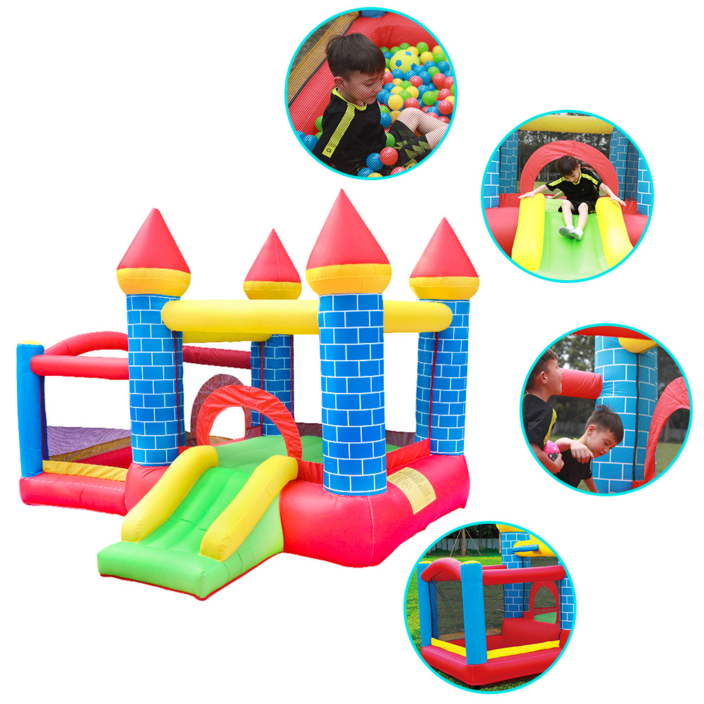 Castillo inflable para fiestas al aire libre, pequeño parque infantil, juguete inflable, trampolín, piscina de olas, castillo inflable para el hogar, antideslizante.
