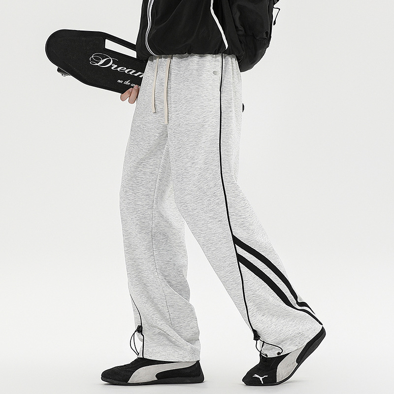 Fábrica directa de otoño 2025 nuevo estilo americano de moda hombre pantalones recto pantalones deportivos juveniles largos largos