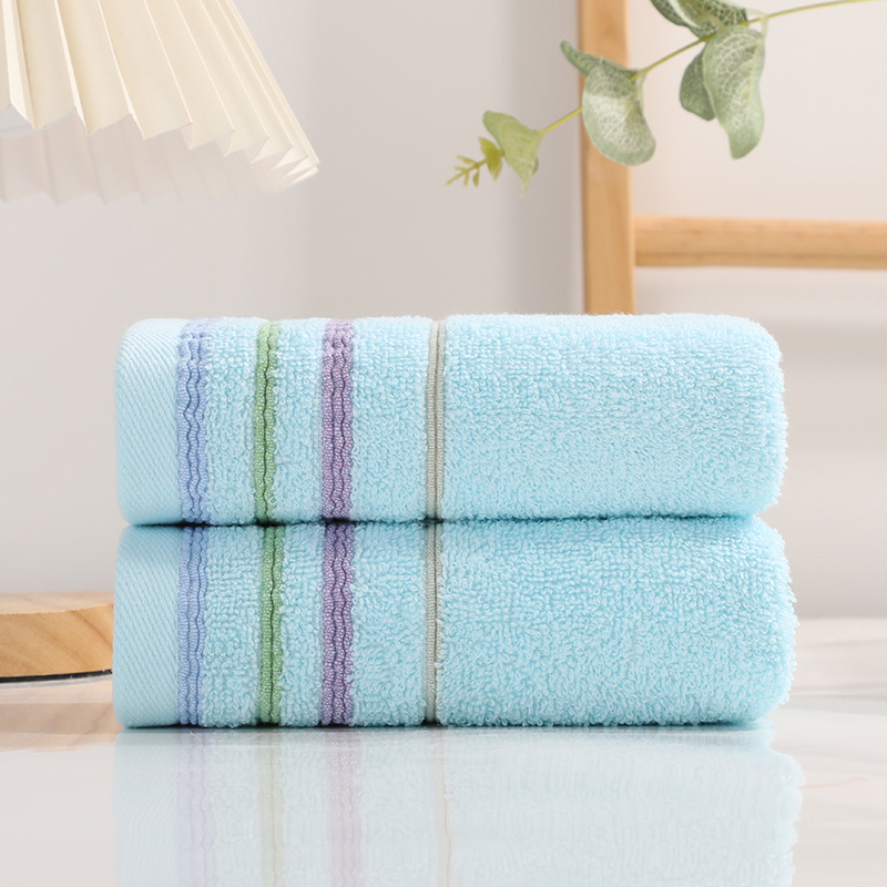 Toallas de algodón puro en existencia, venta al por mayor, suaves, absorbentes, gruesas, para el hogar, protección laboral, toallas faciales de poliéster y algodón, toallas de regalo, totalmente de algodón.